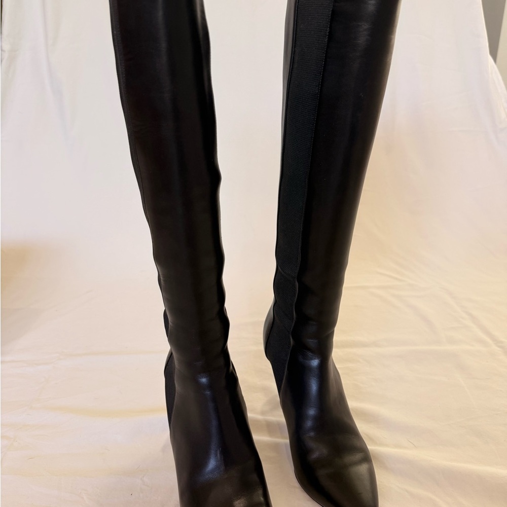 Jimmy Choo Faith 85 Black Leather Boots